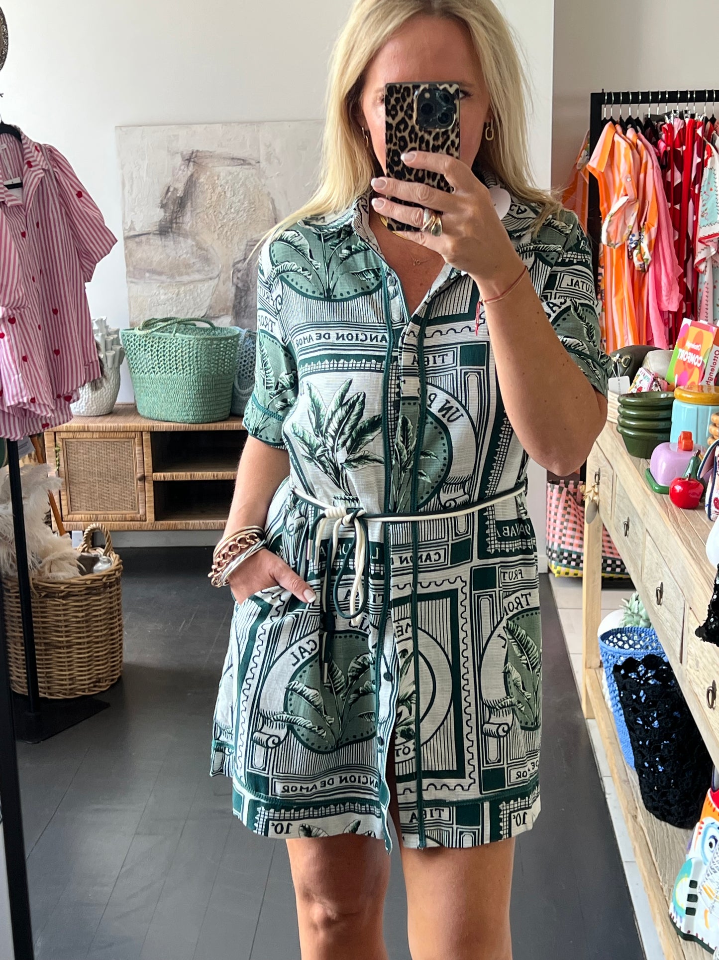 Costa Rica Linen Shirt Dress