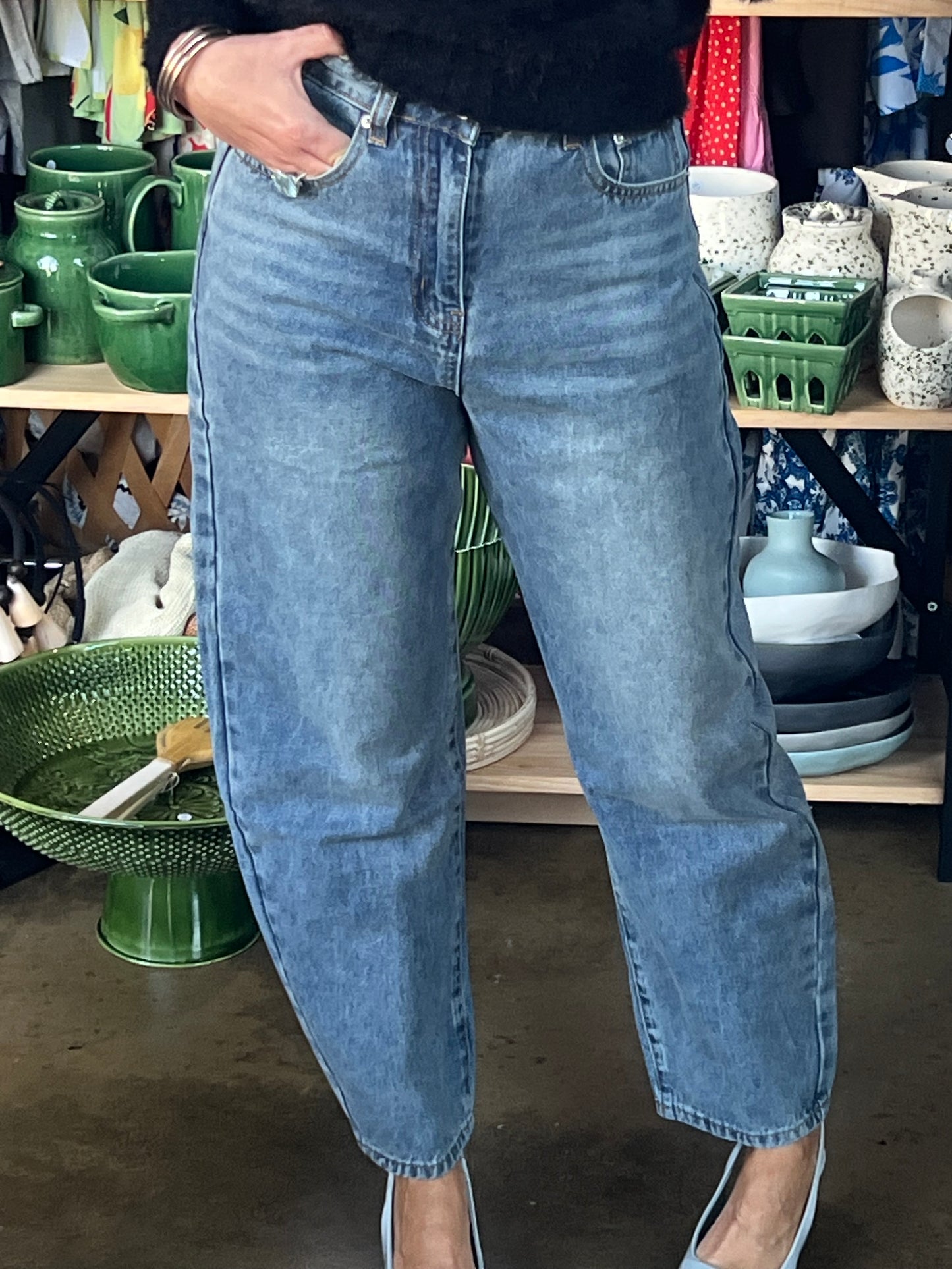 Denim Barrel Jeans