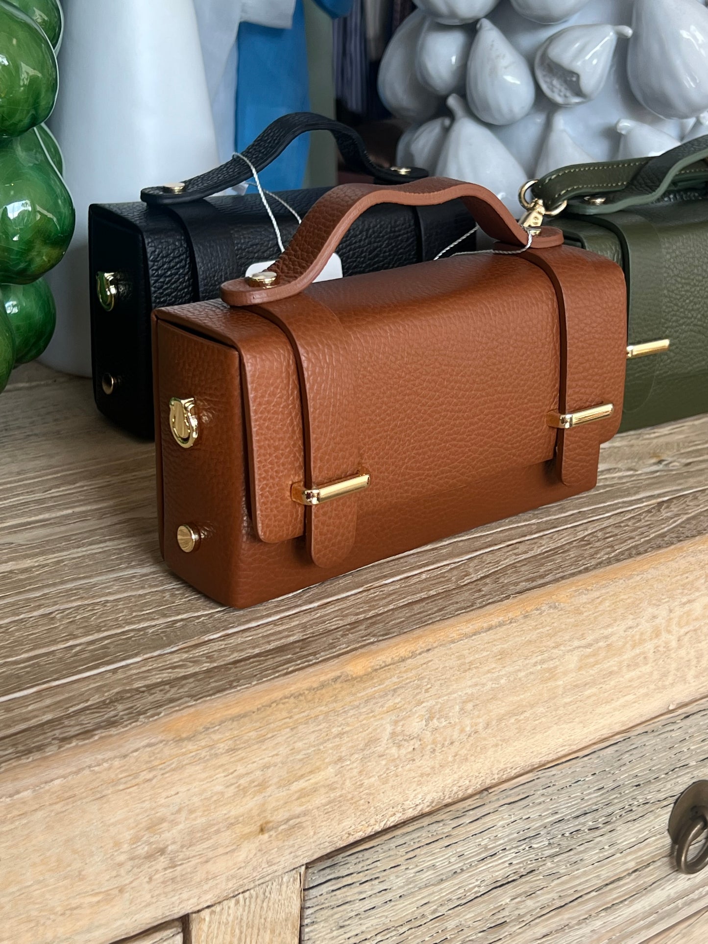 Maison FANLI Leather Margot Box Bag