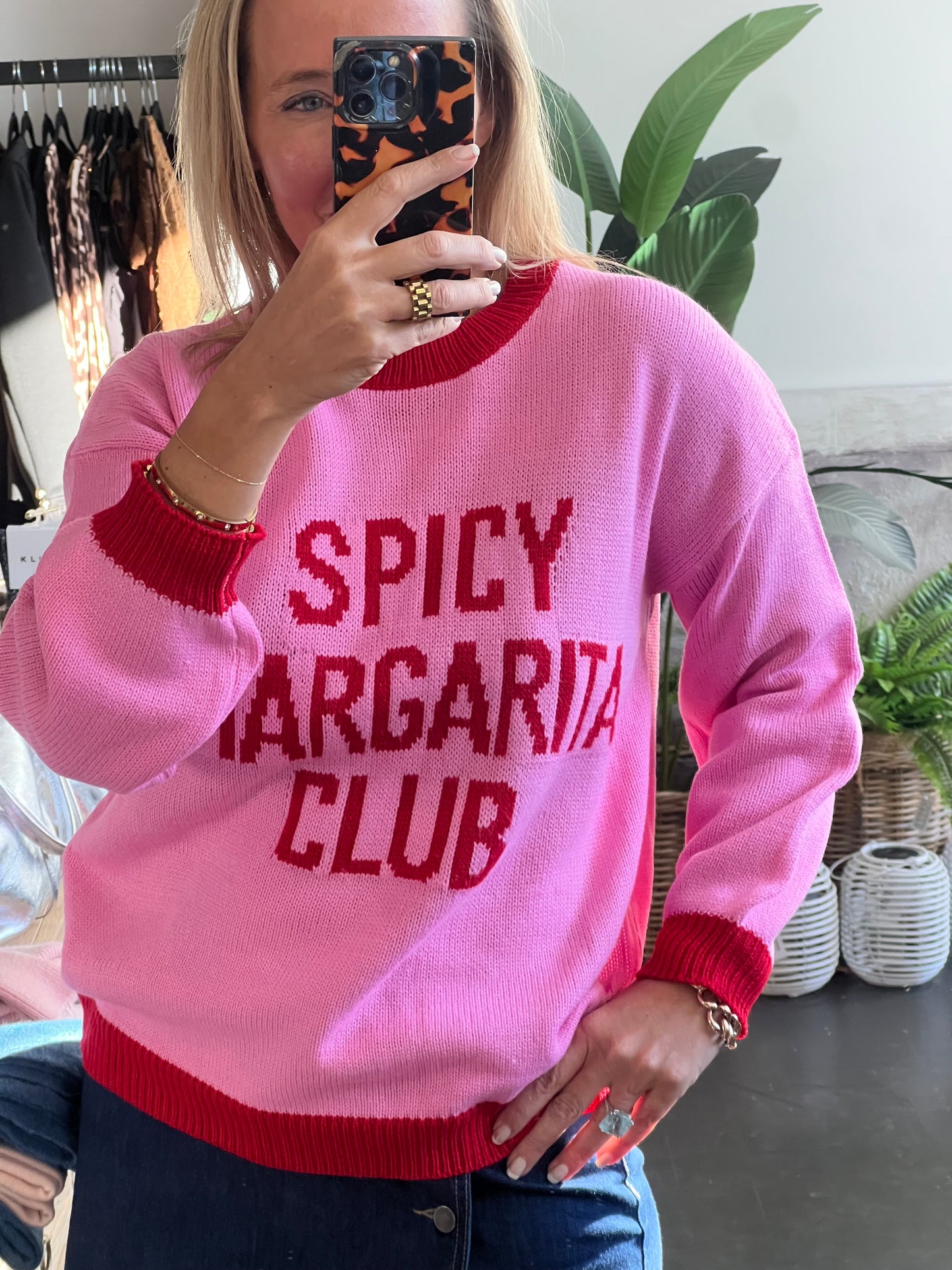 Spicy Margs Knit Sweater - pink