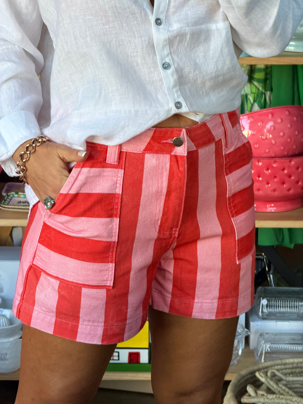 Ted & Pink Stripe Shorts