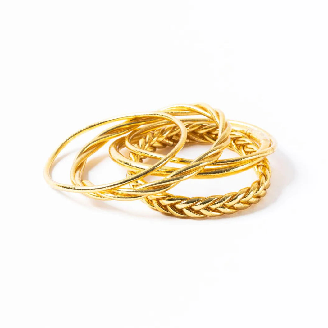 Authentic Buddhist Bangles from Paris - gold