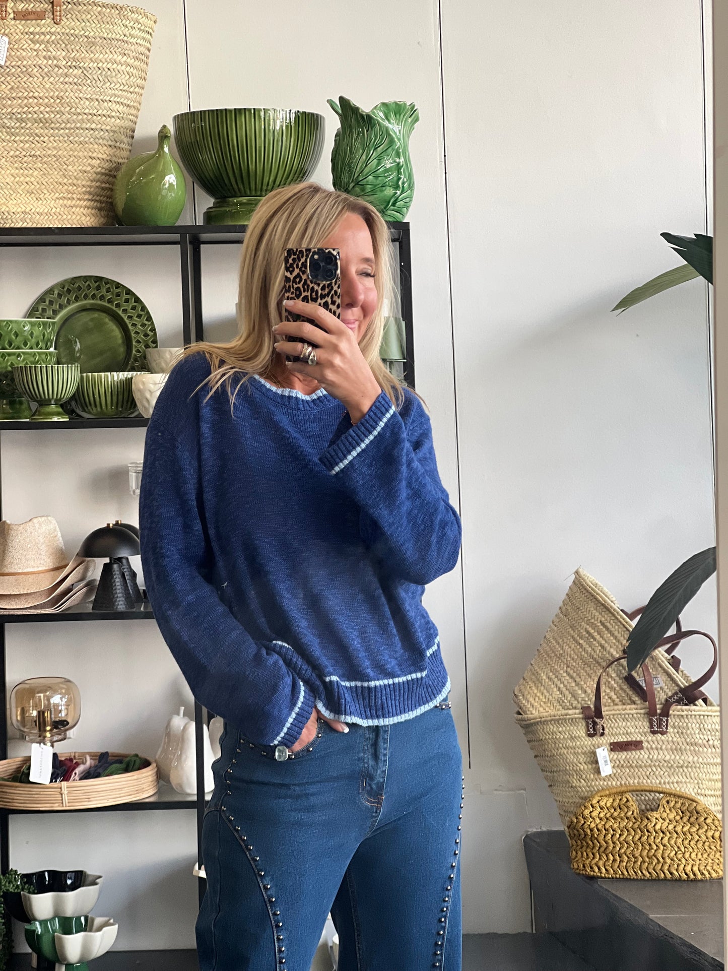 Light Weight Knit- blue
