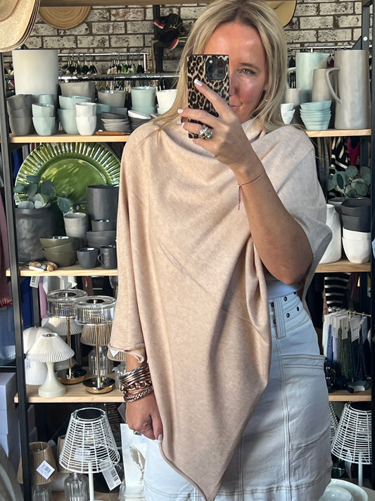 35 colours Travel Wrap Poncho- wool blend