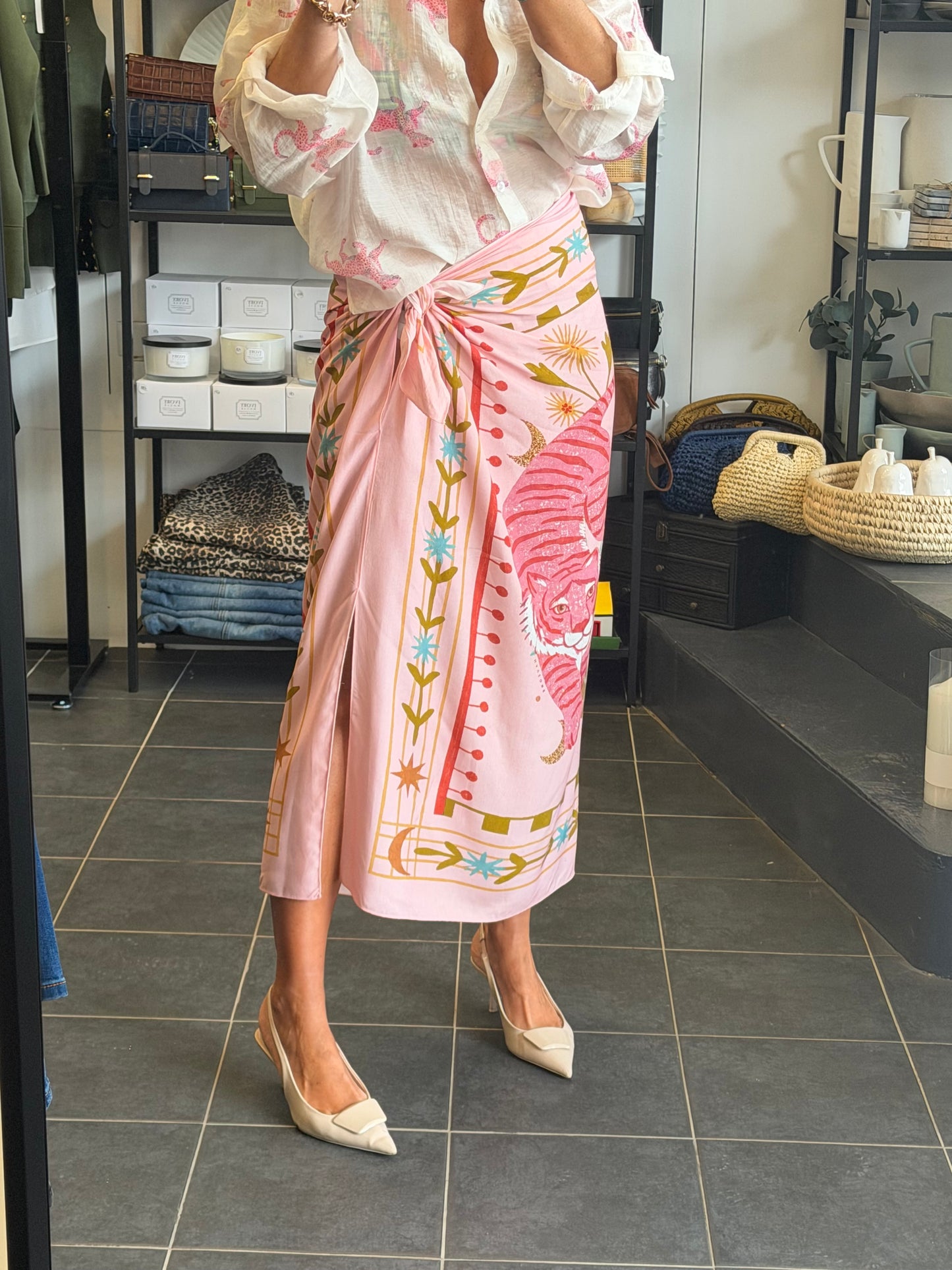 Long Wrap Skirt pink - Have One