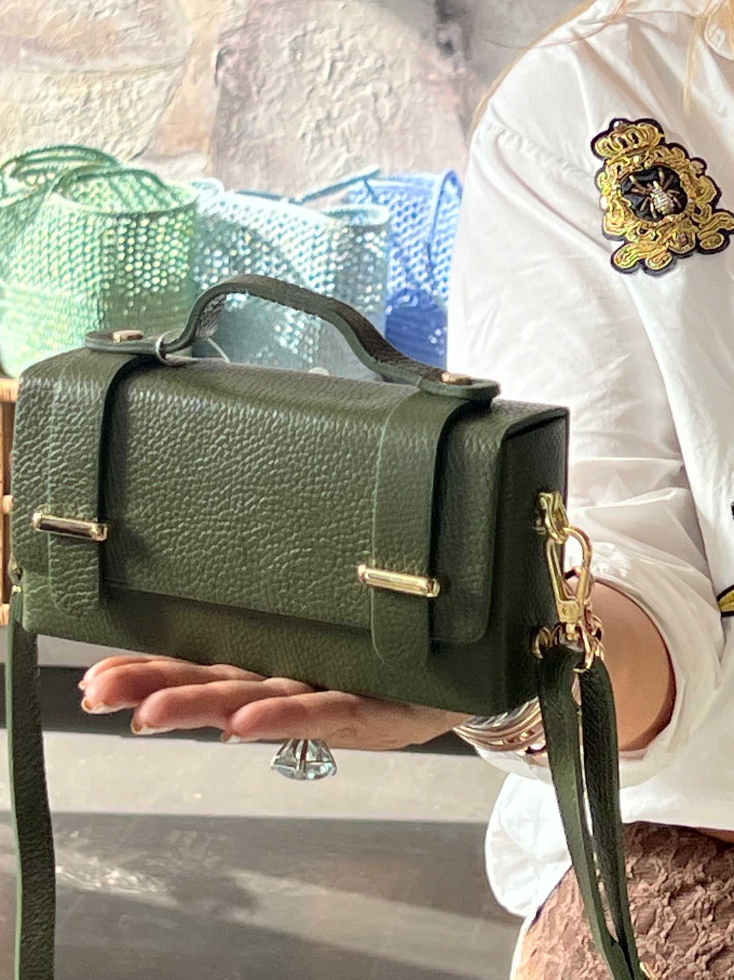 Maison FANLI Leather Margot Box Bag