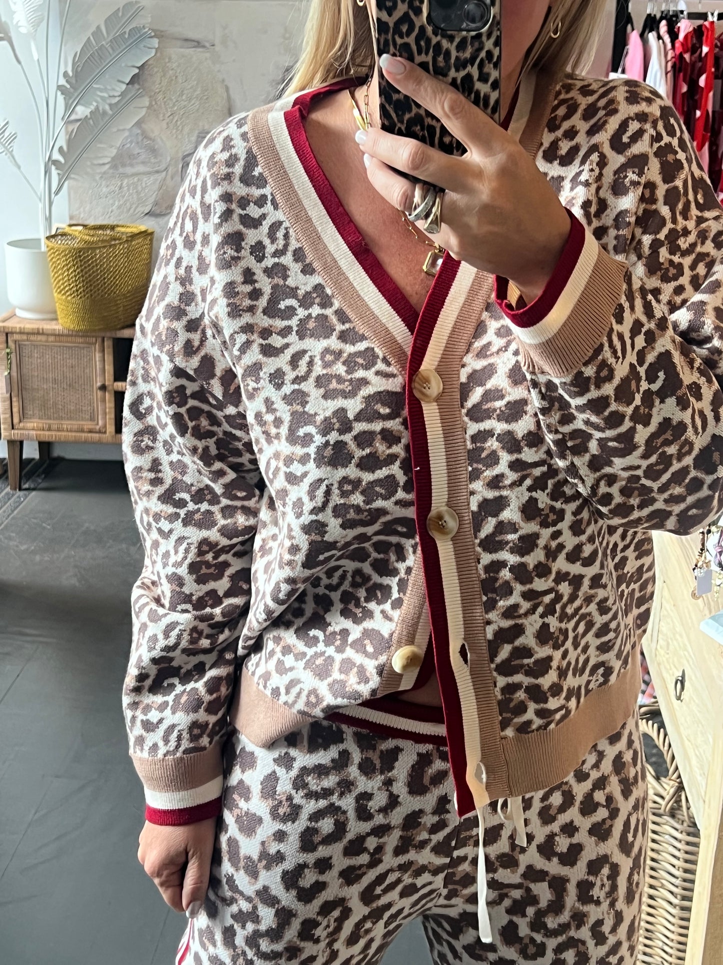 Luxe Leopard Knit Cardi Jacket