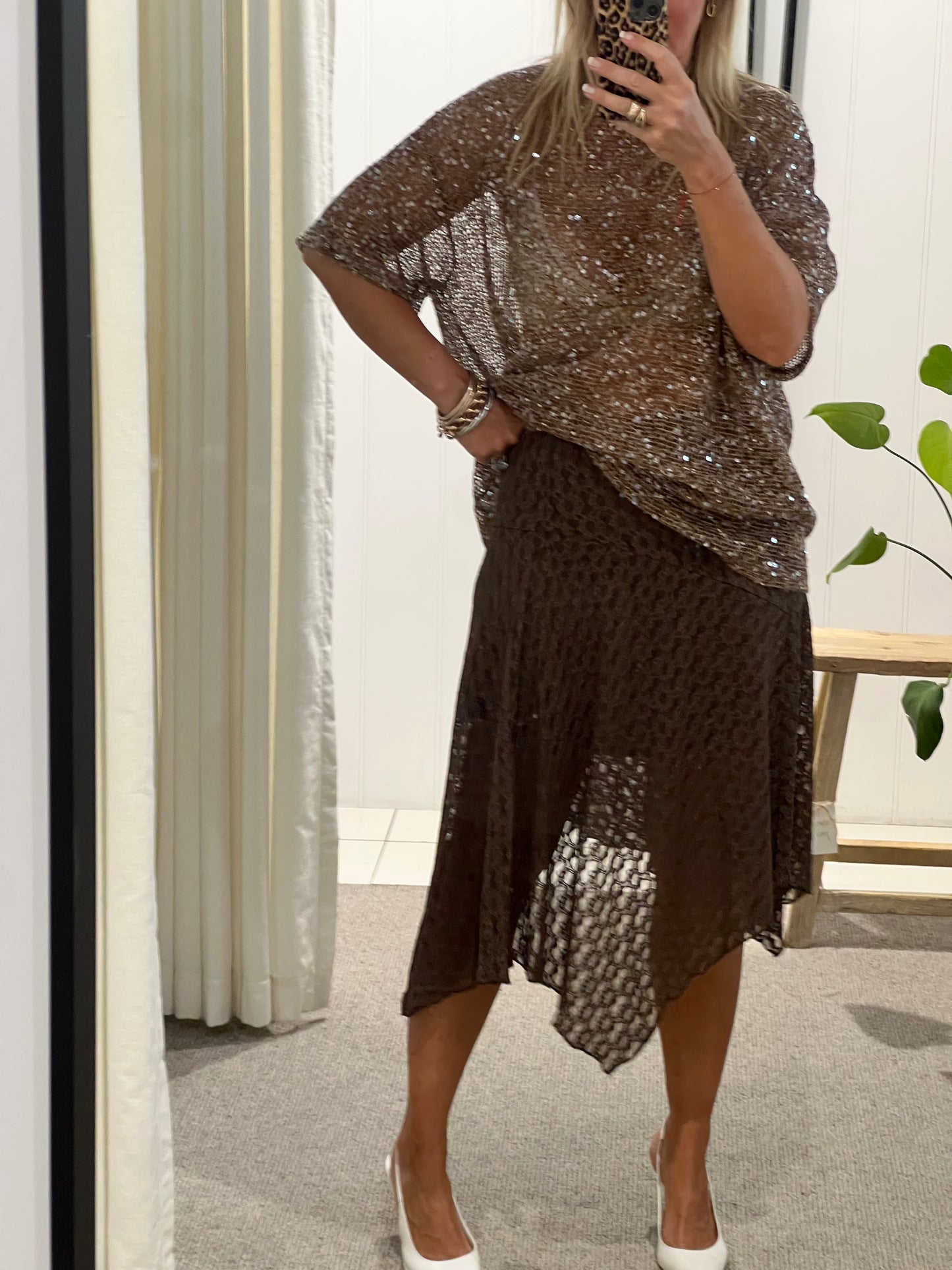 Lace Skirt - Brown