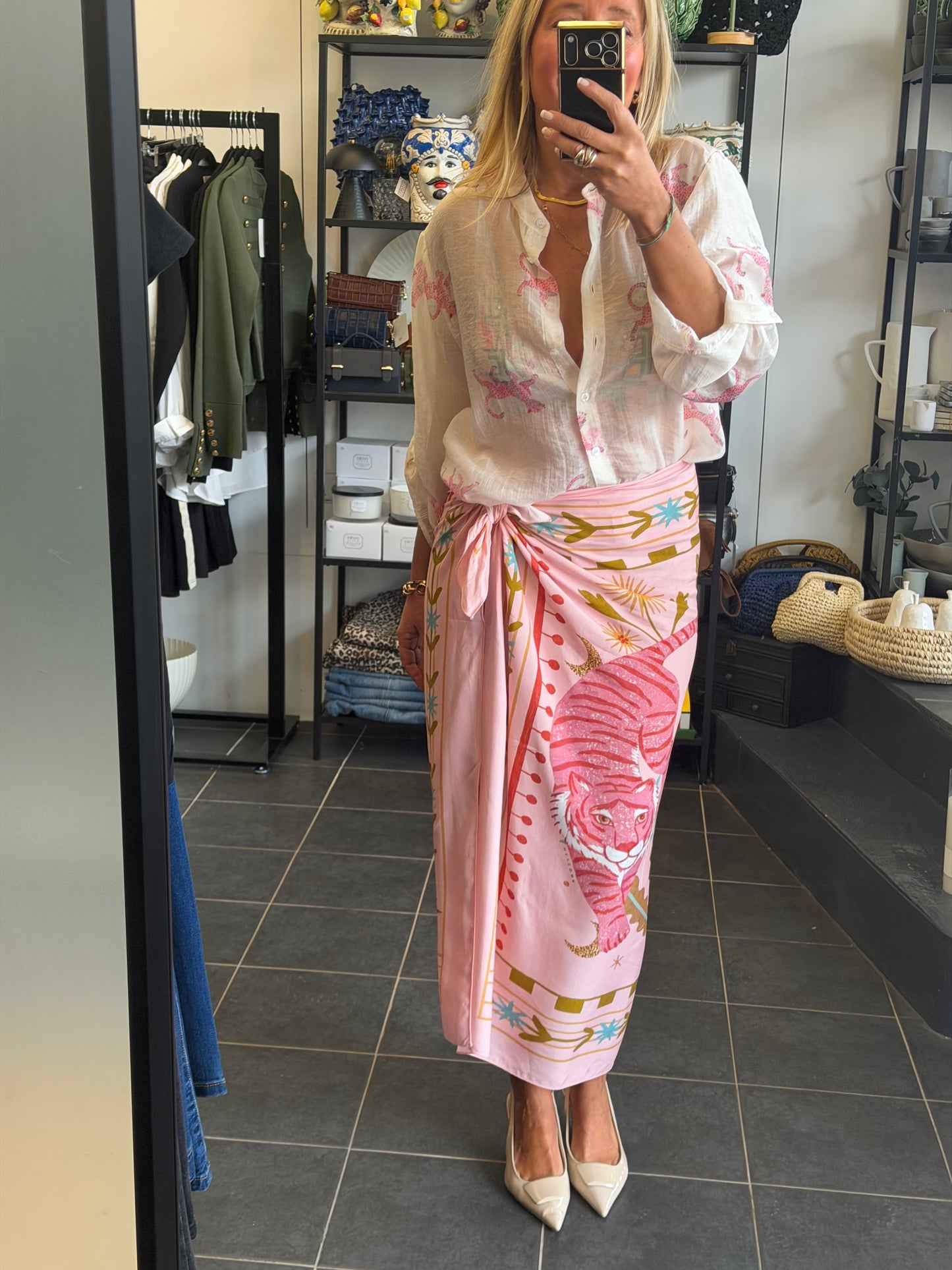 Long Wrap Skirt pink - Have One