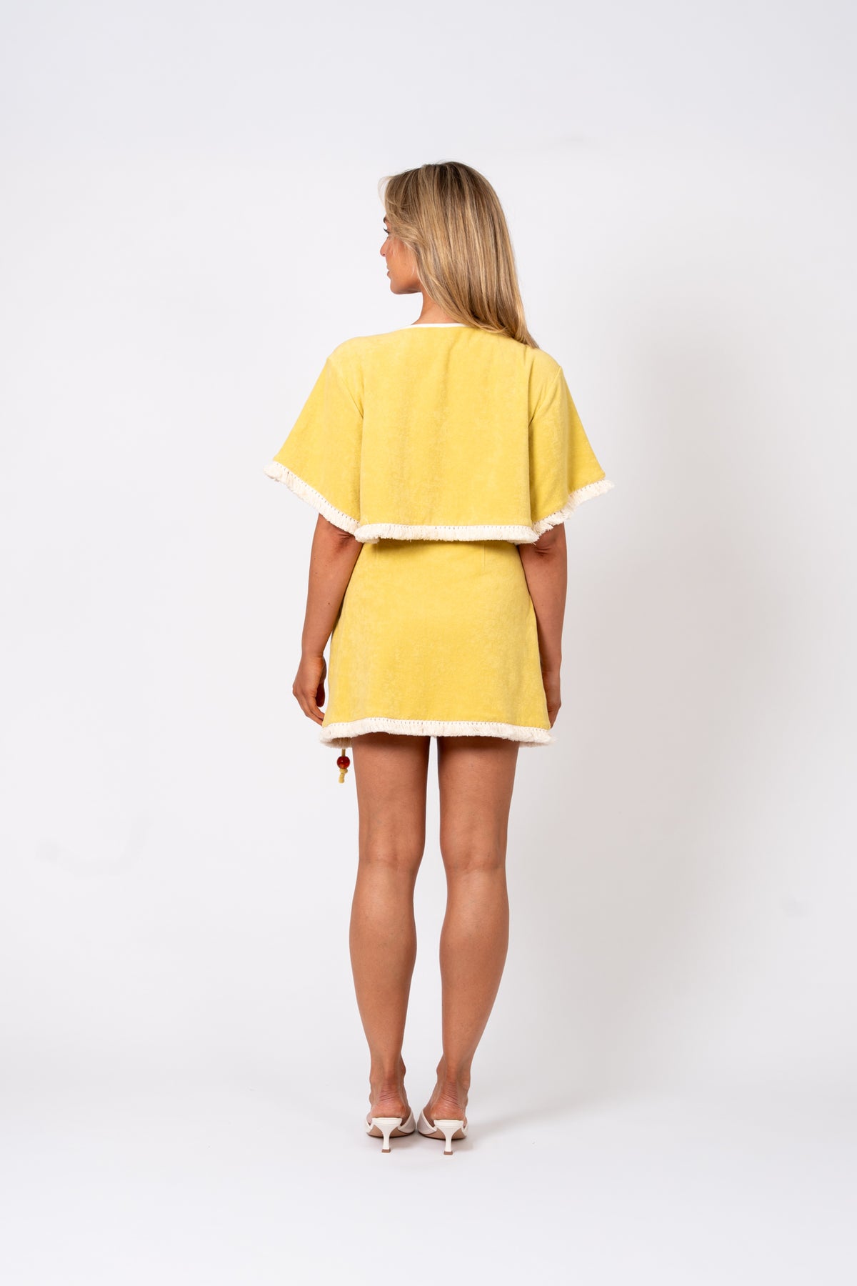 Le Club Terry Wrap Skirt by Ellotti - yellow