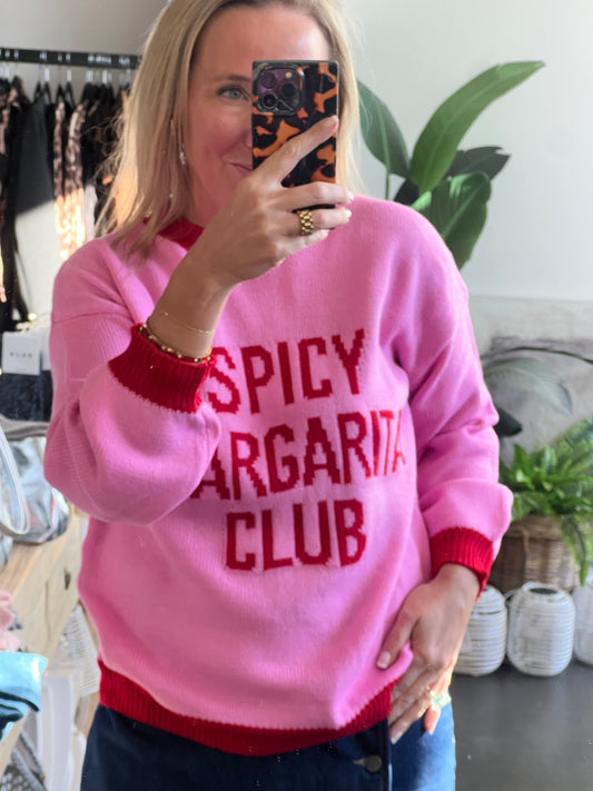 Spicy Margs Knit Sweater - pink