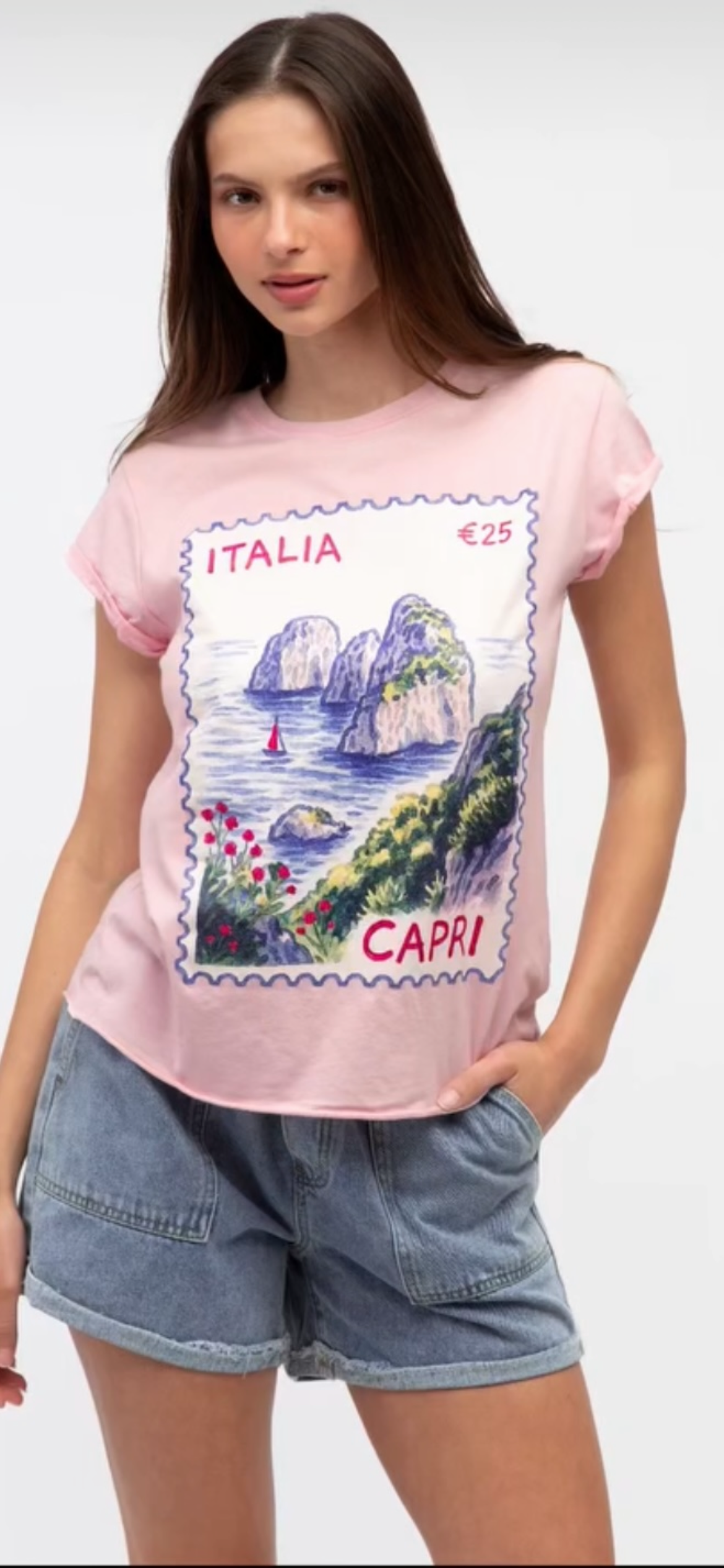 Capri T-Shirt -pink
