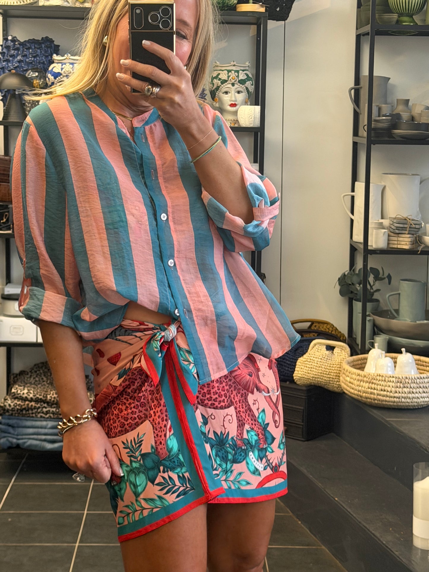 Stripe Shirt - pink & blue by Have One