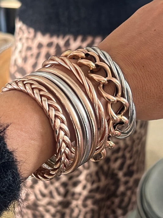 Authentic Buddhist Bangles from Paris - rose gold