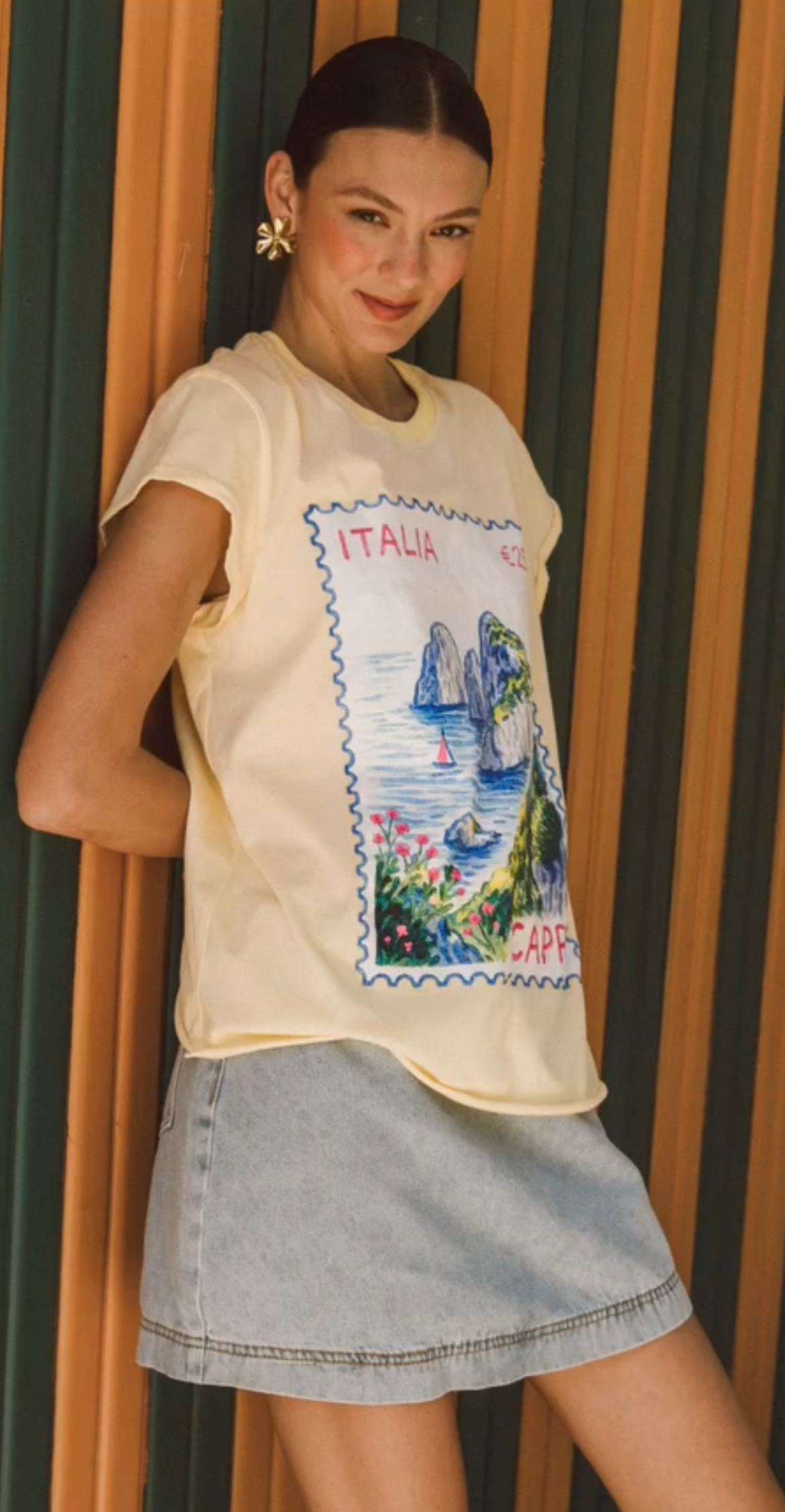 Capri T-Shirt - yellow