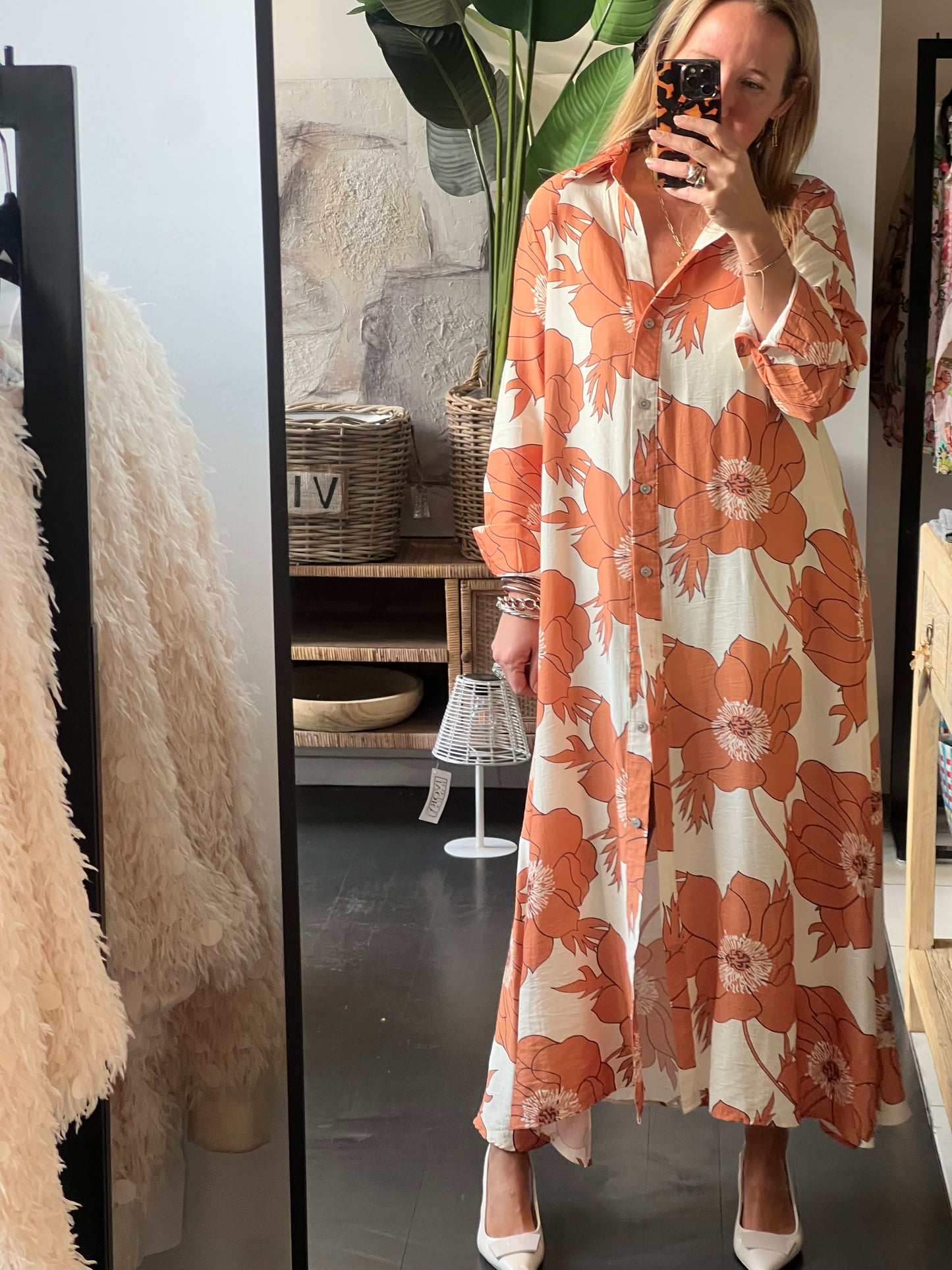 Marigold Maxi Shirt Dress