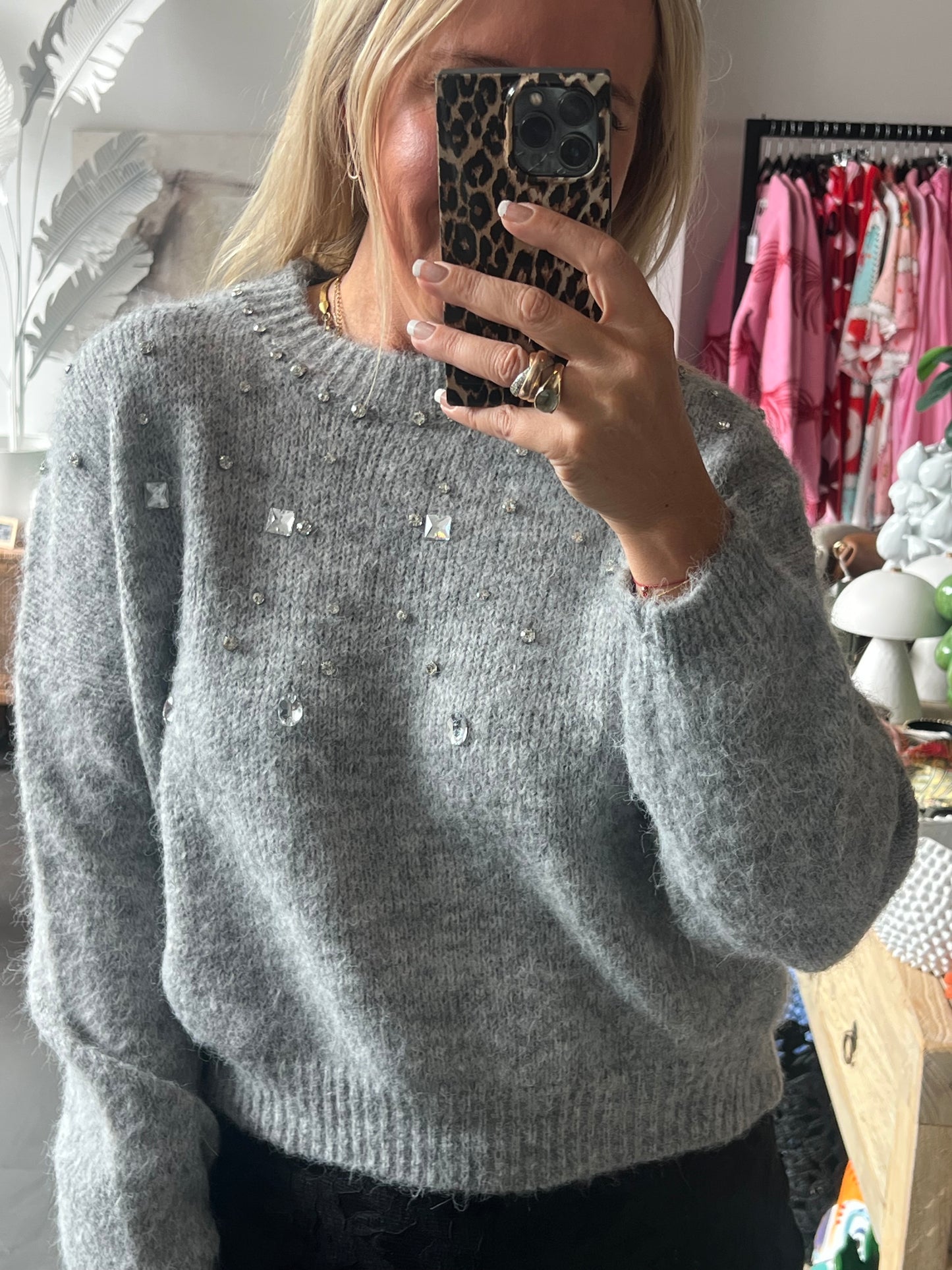 Jewel Embellished Knit Jumper