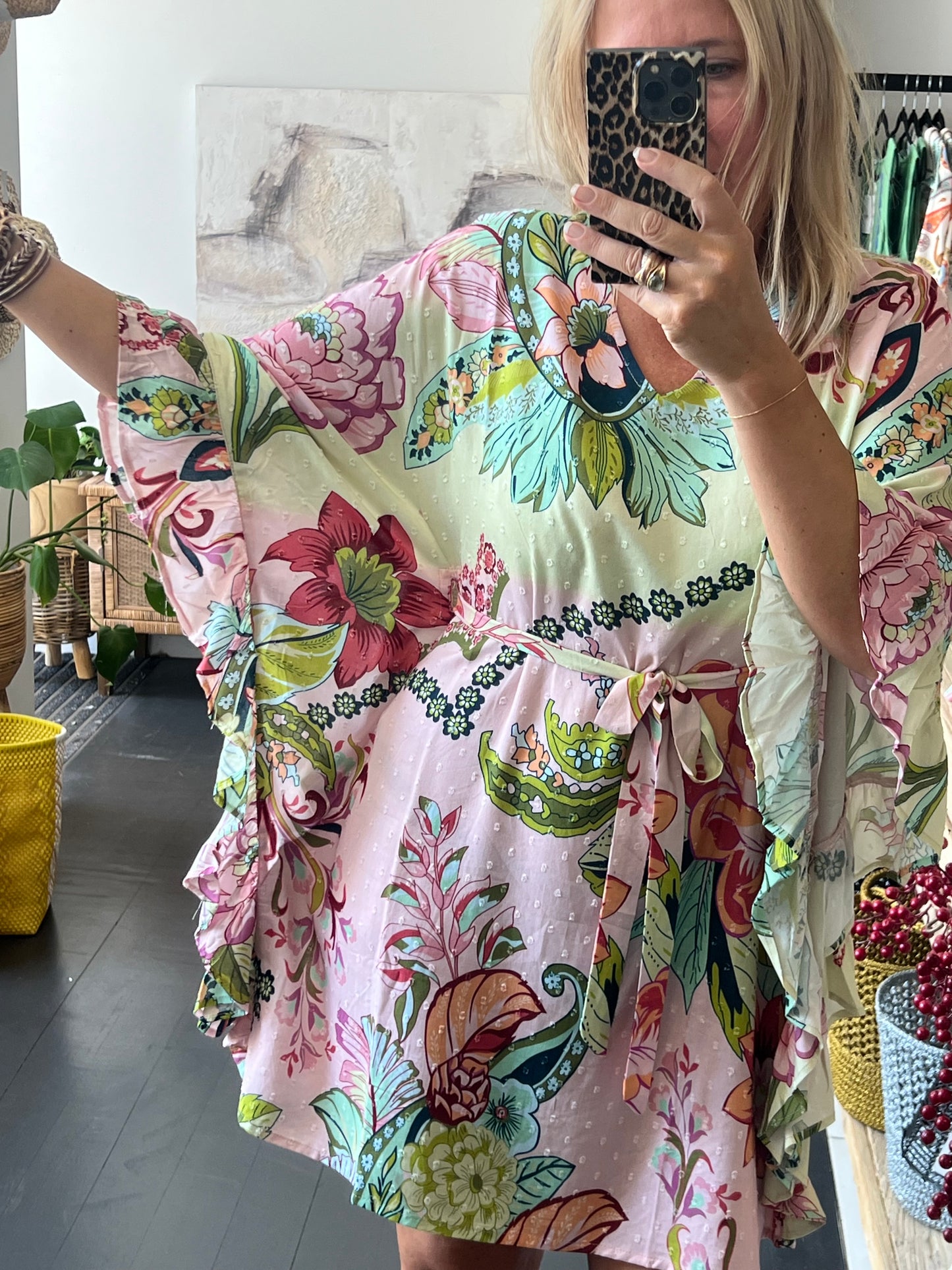 Fleurs Kaftan Beach Dress