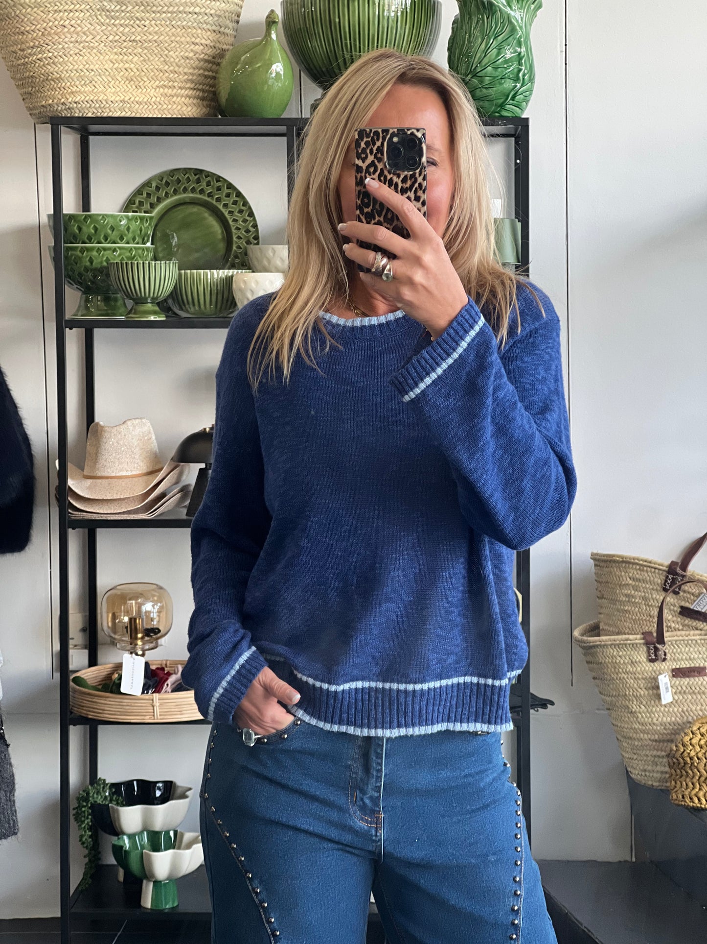 Light Weight Knit- blue
