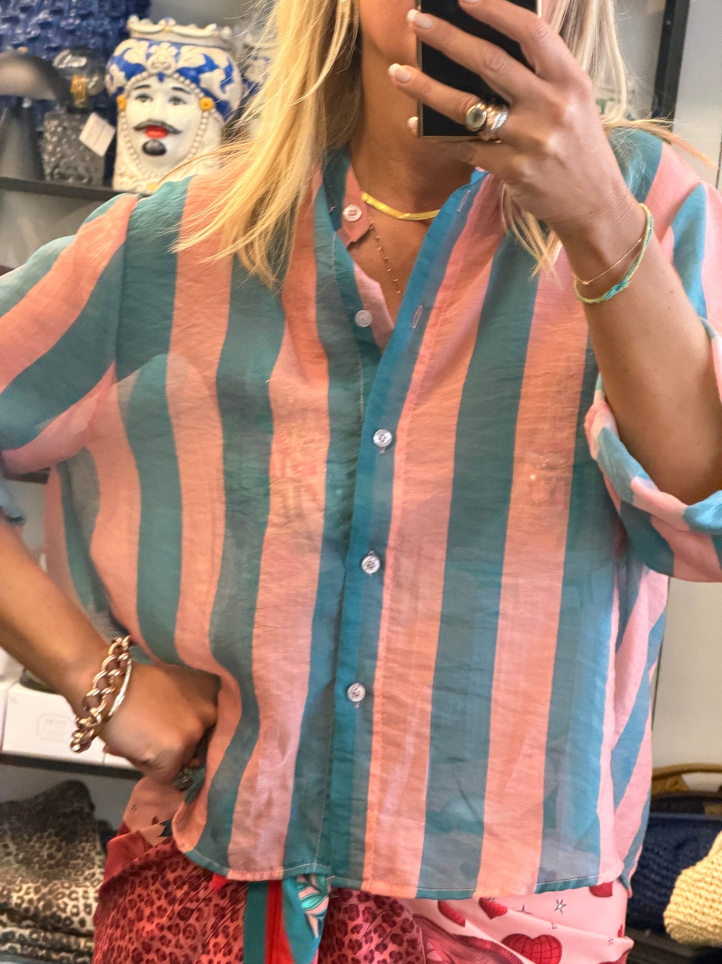 Stripe Shirt - pink & blue by Have One