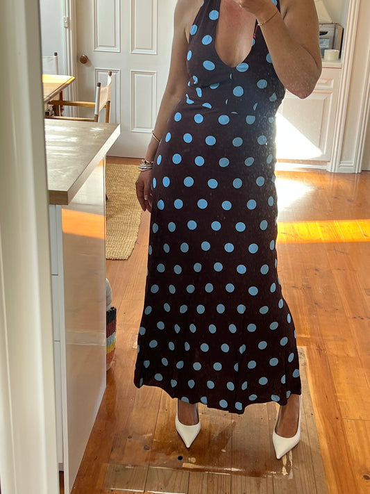 Polka Dot Halter Dress