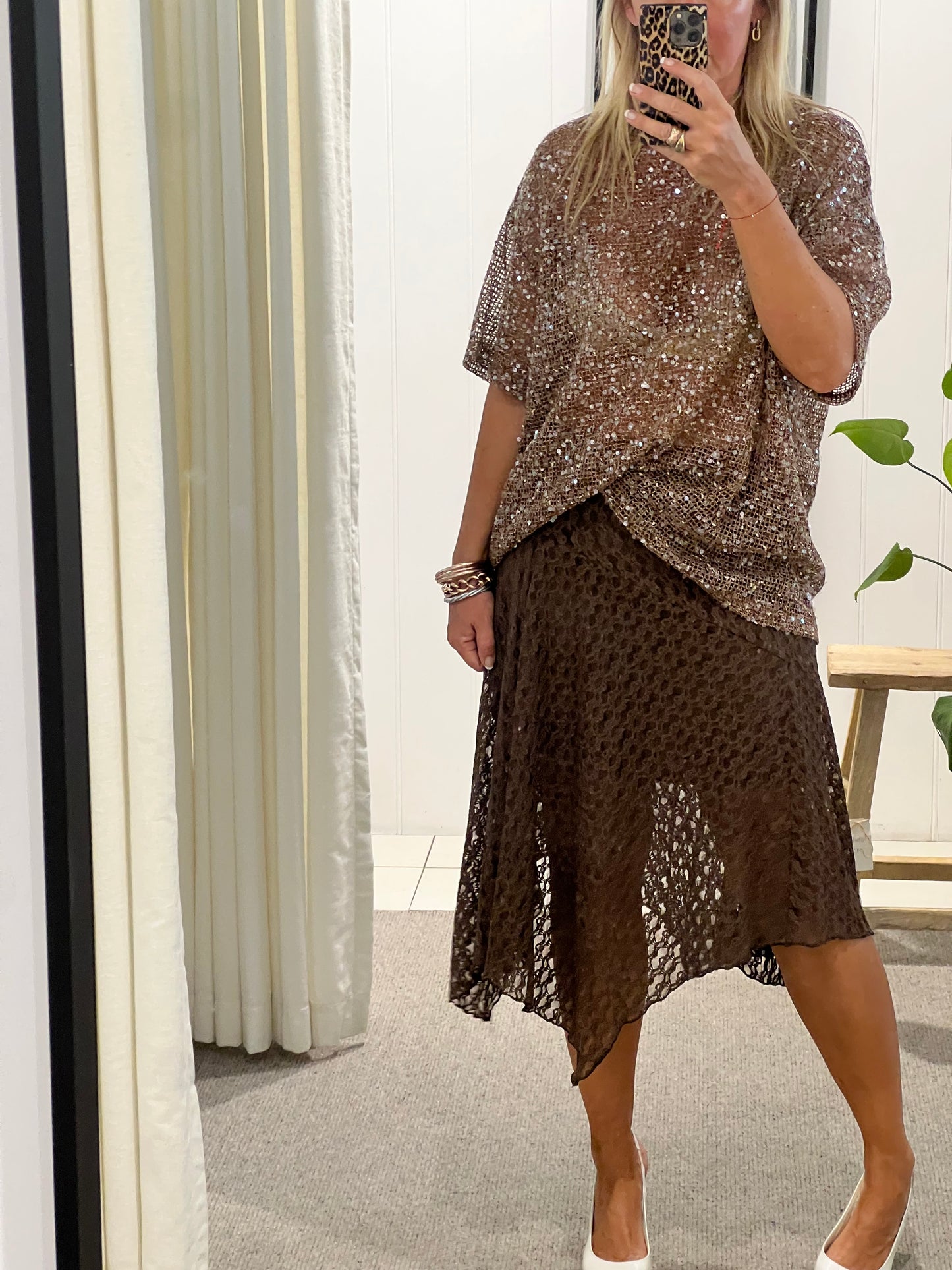 Lace Skirt - Brown