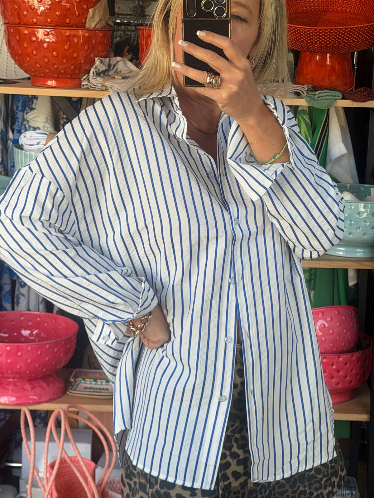 Rio de Janeiro Stripe Shirt - blue