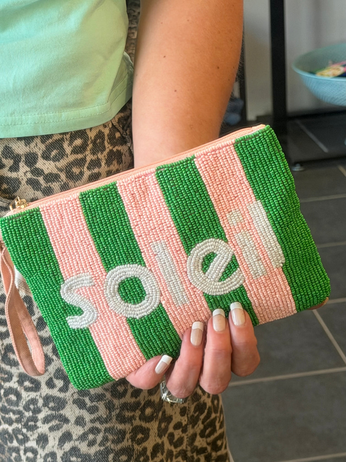 Soleil Beaded Clutch pouch Bag
