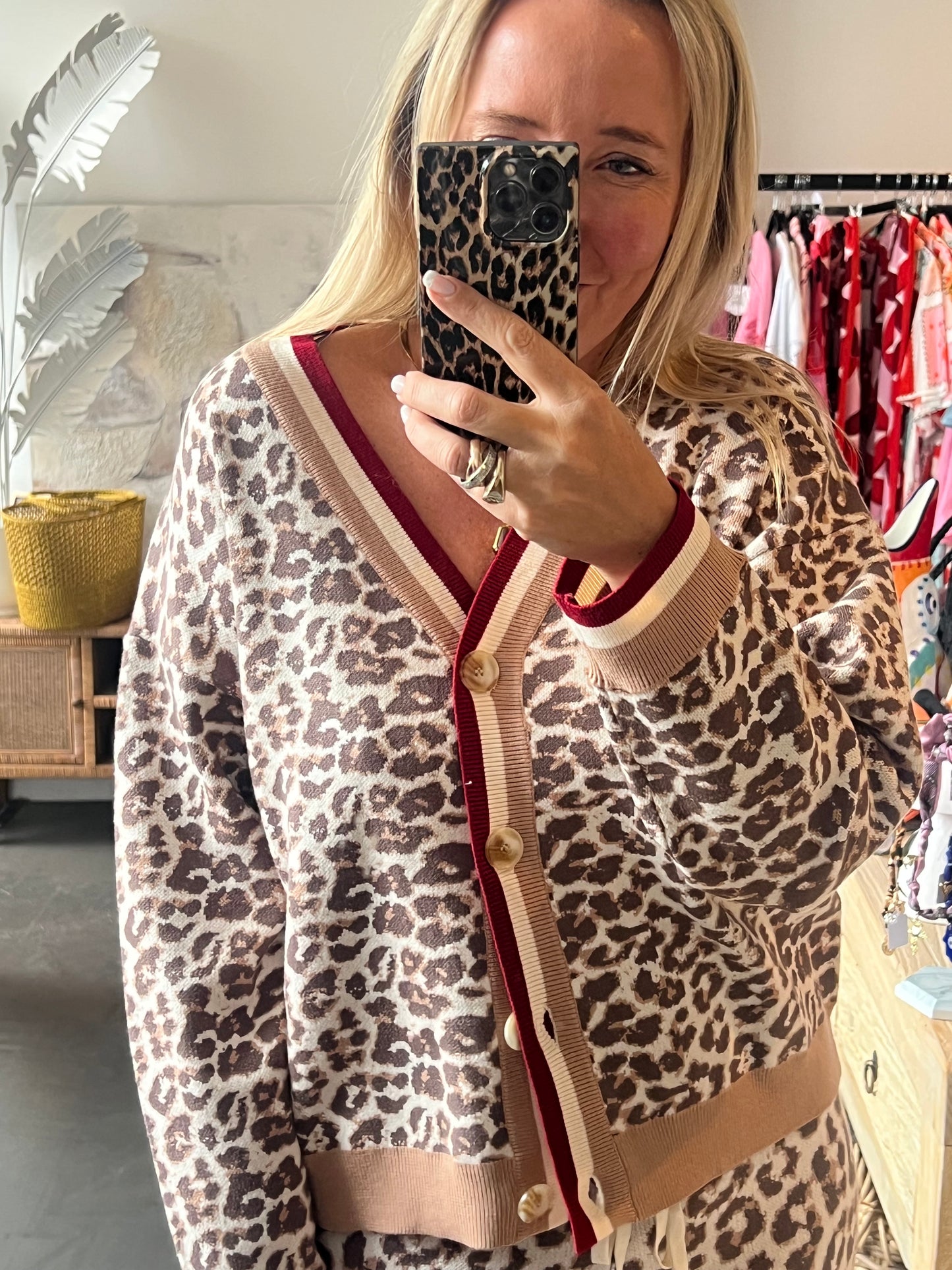 Luxe Leopard Knit Cardi Jacket