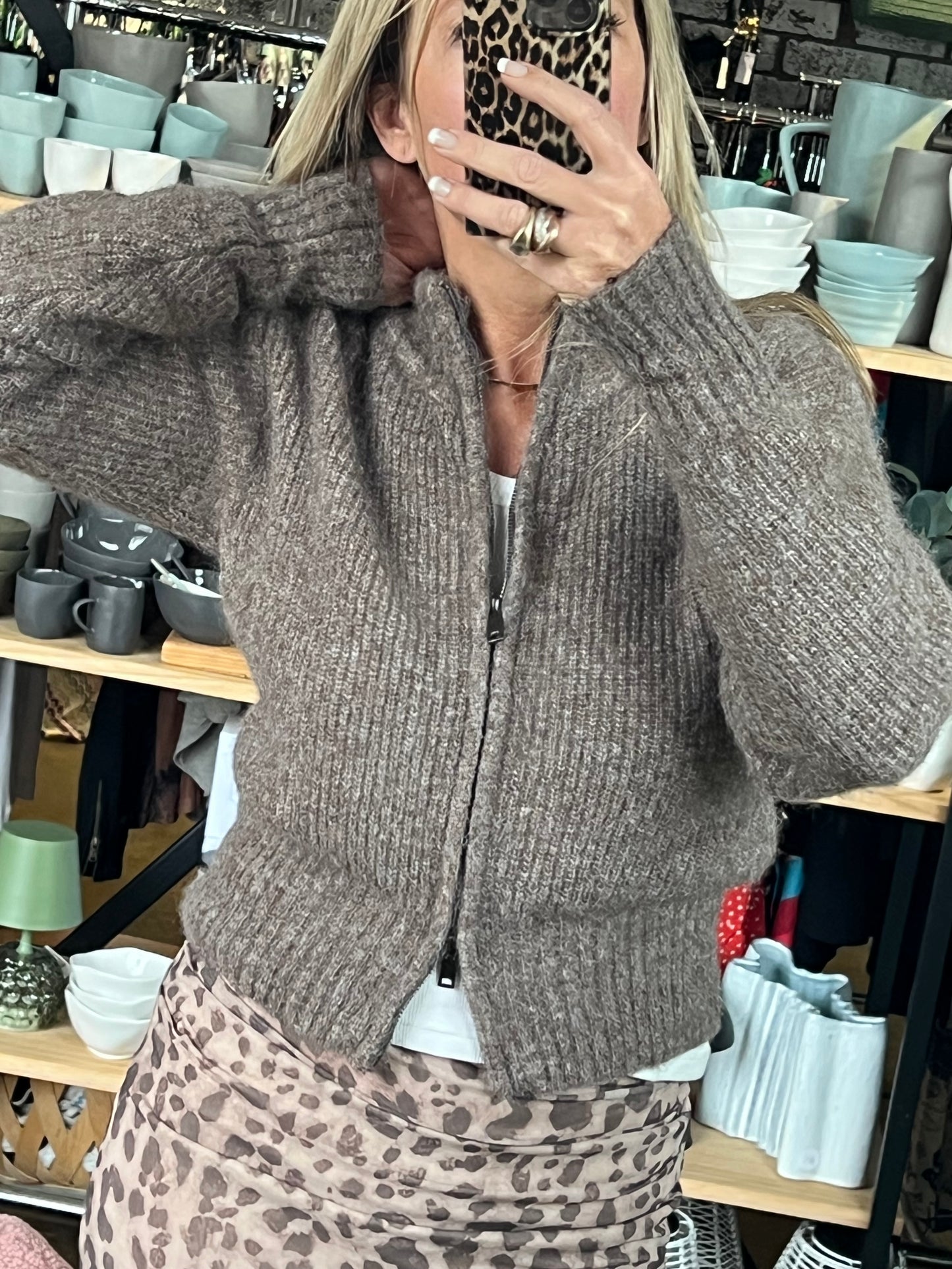 Zip Knit - cinnamon