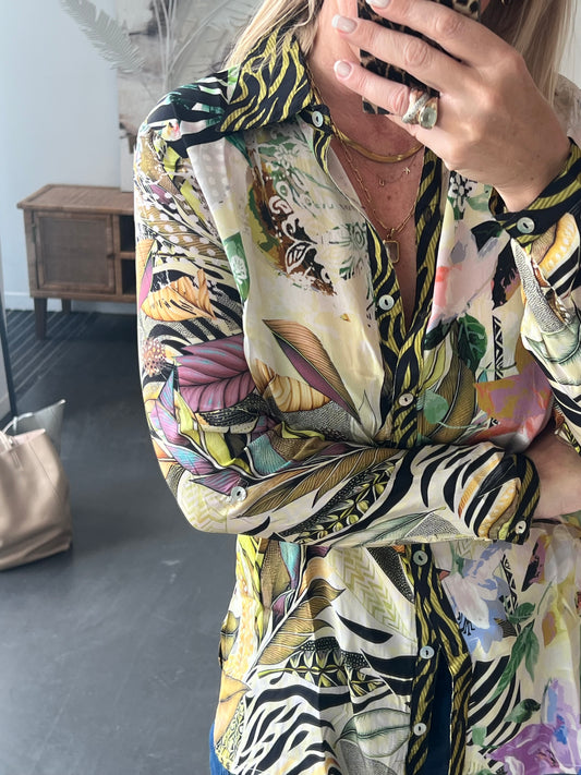 Slinky Resort Shirt - chartreuse