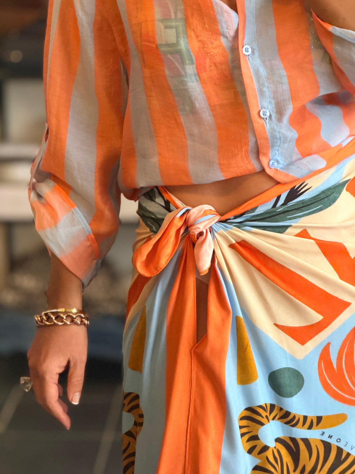Stripe Shirt - orange & blue by Have One