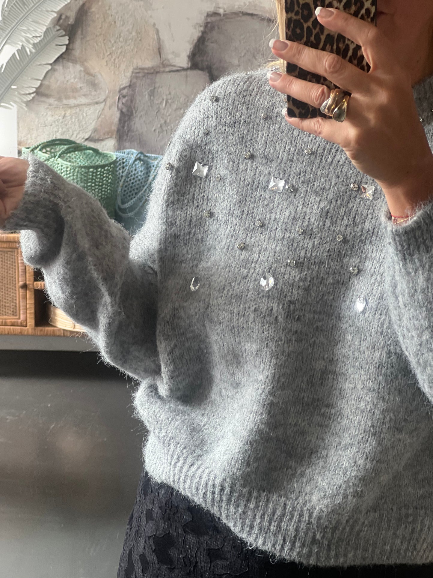 Jewel Embellished Knit Jumper
