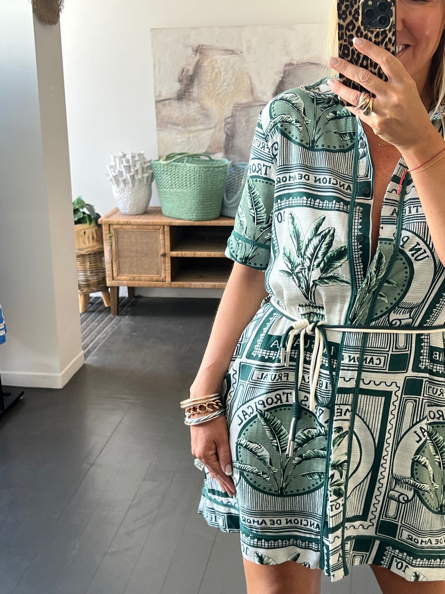 Costa Rica Linen Shirt Dress