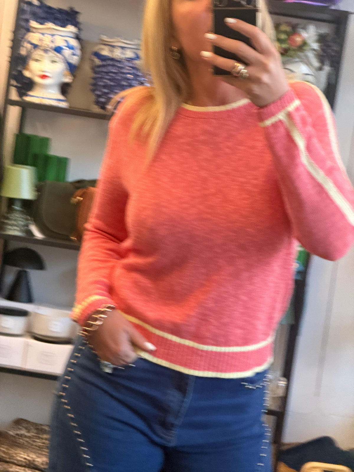 Light Weight Knit- coral