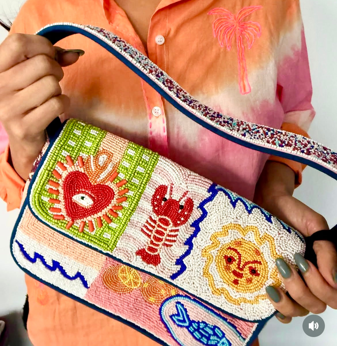 Beaded Amalfi Shoulder Bag