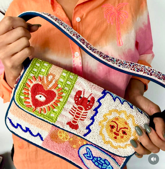 Beaded Amalfi Shoulder Bag