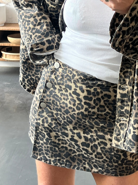Leopard Skort short
