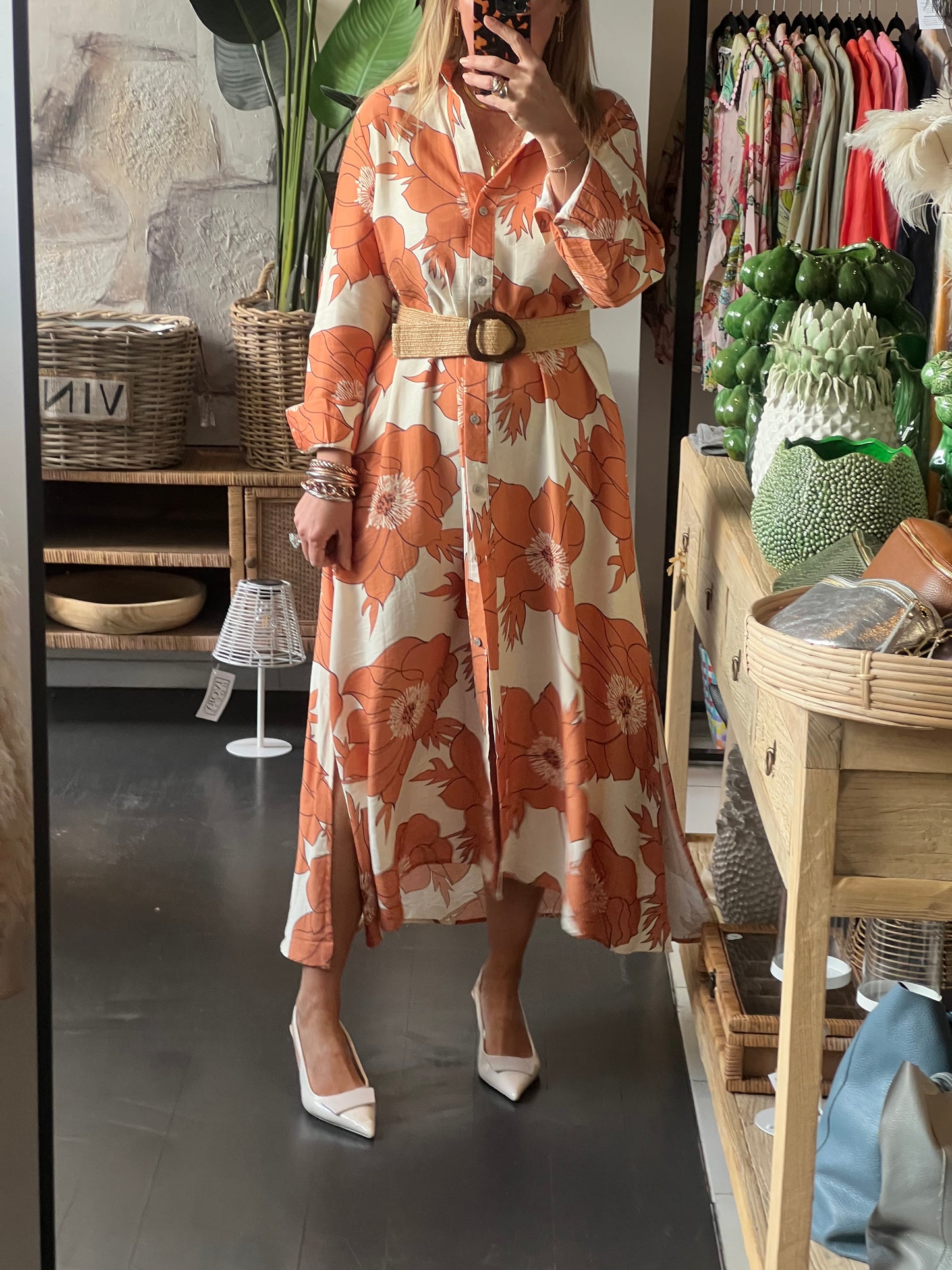 Marigold Maxi Shirt Dress
