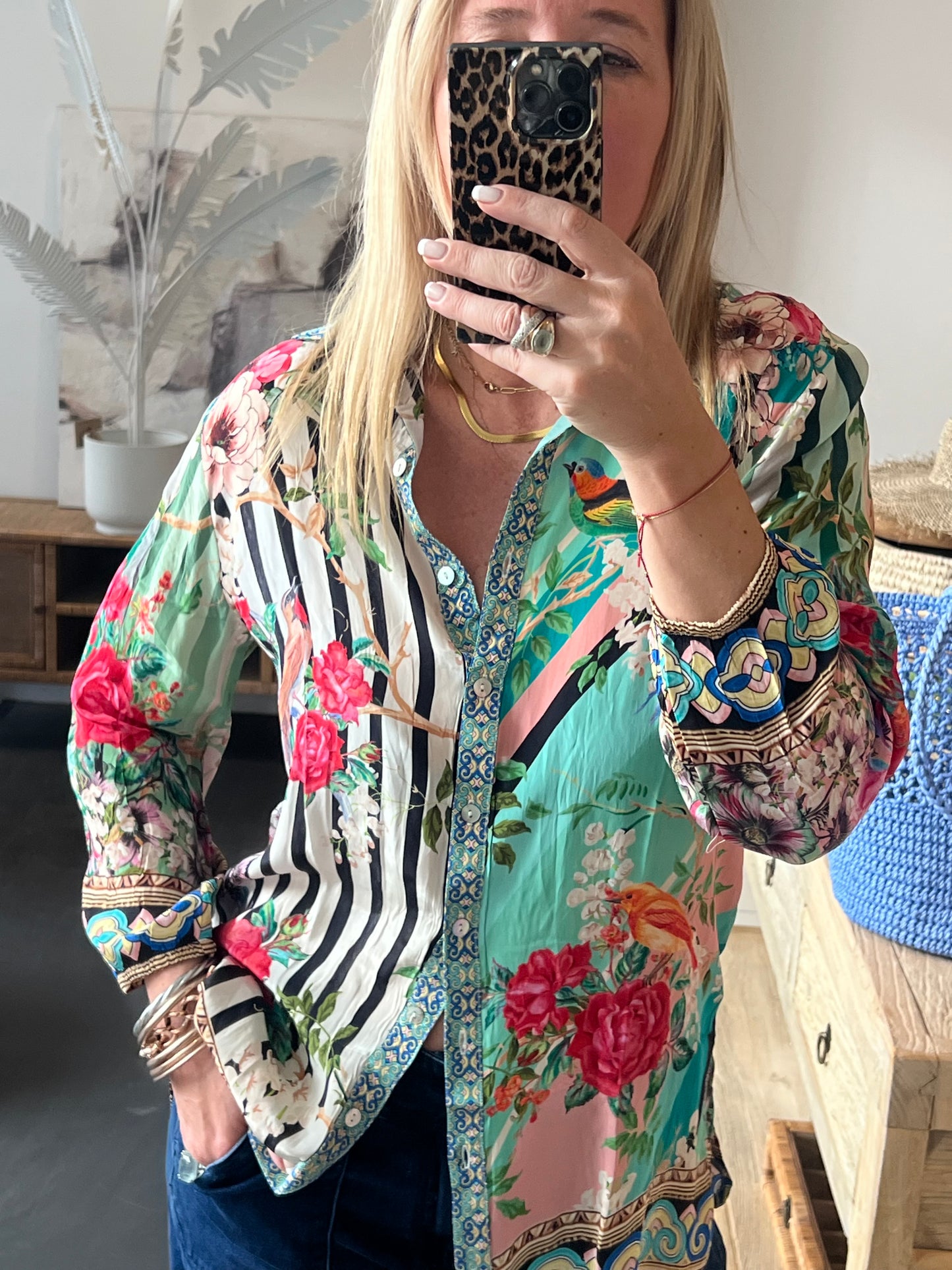 Slinky Resort Shirt - aqua