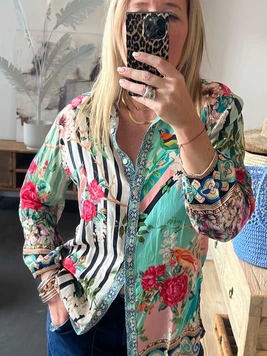 Slinky Resort Shirt - aqua