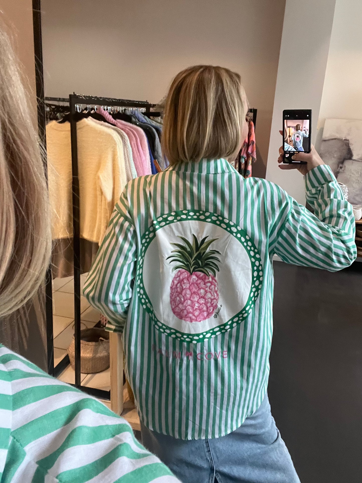 Stripe Pink Pineapple Shirt