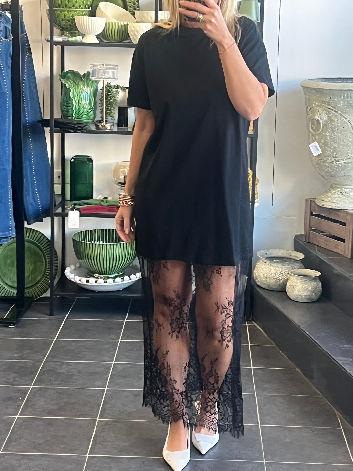Lace T-Shirt Dress