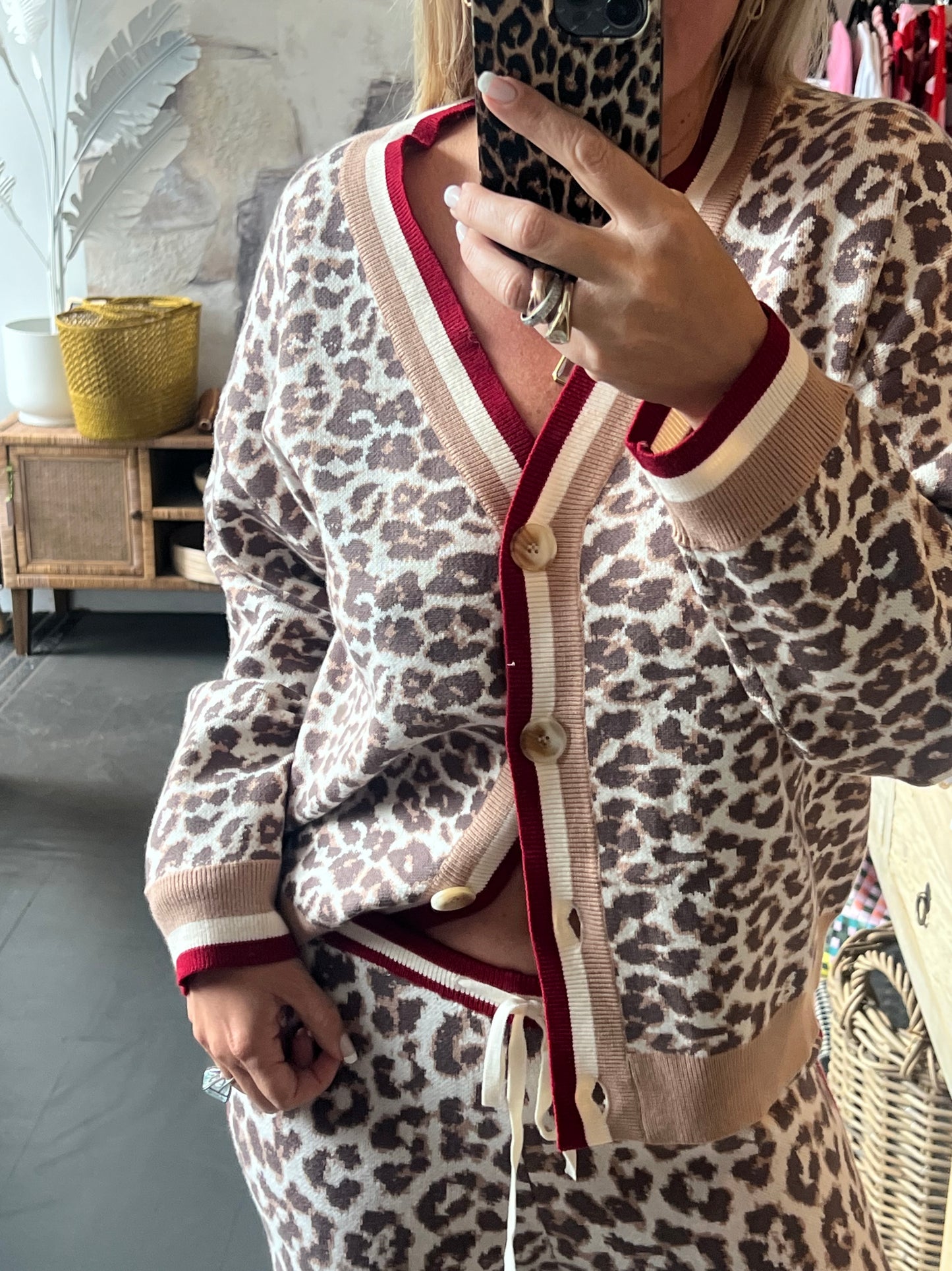 Luxe Leopard Knit Cardi Jacket