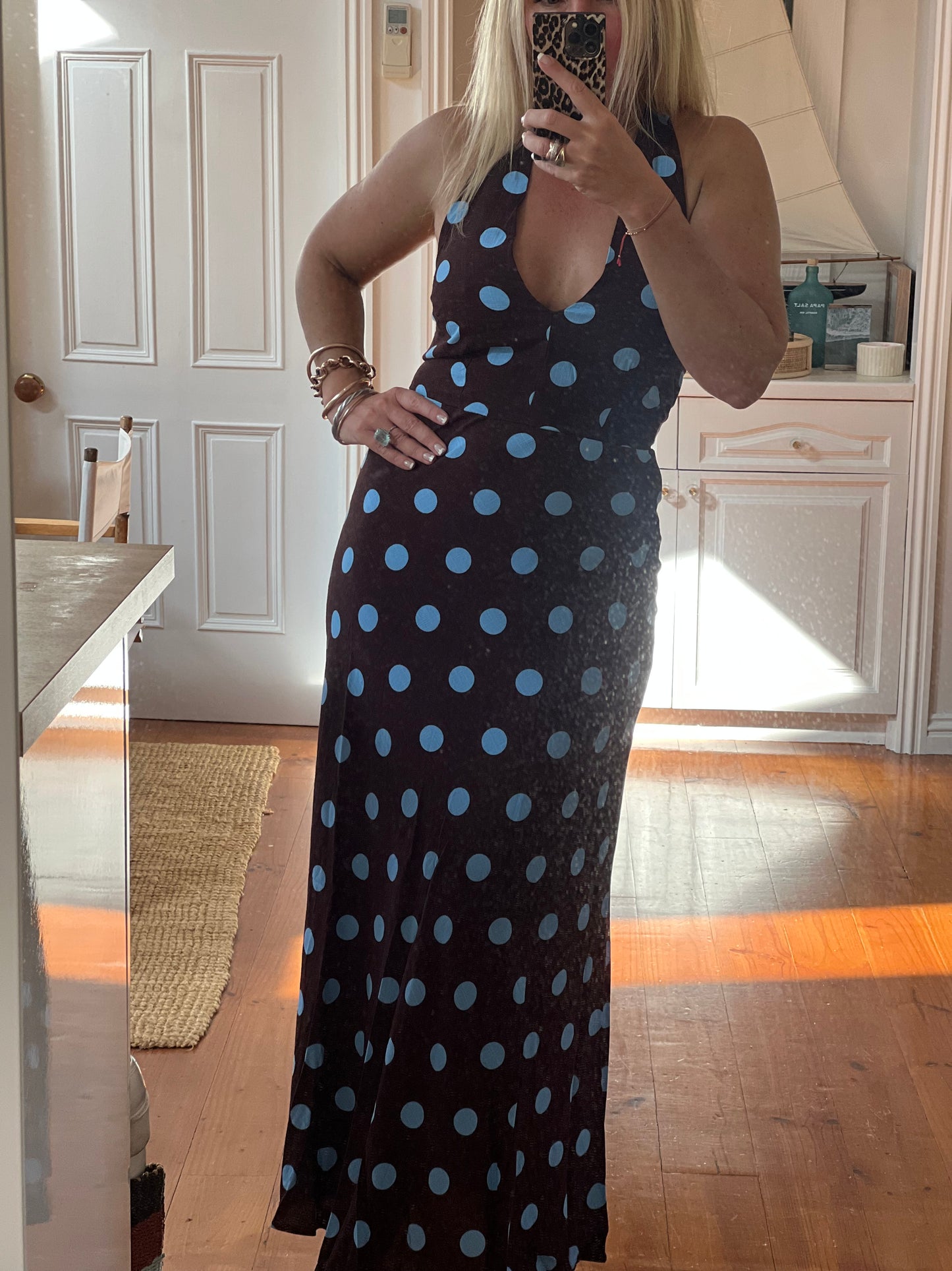Polka Dot Halter Dress