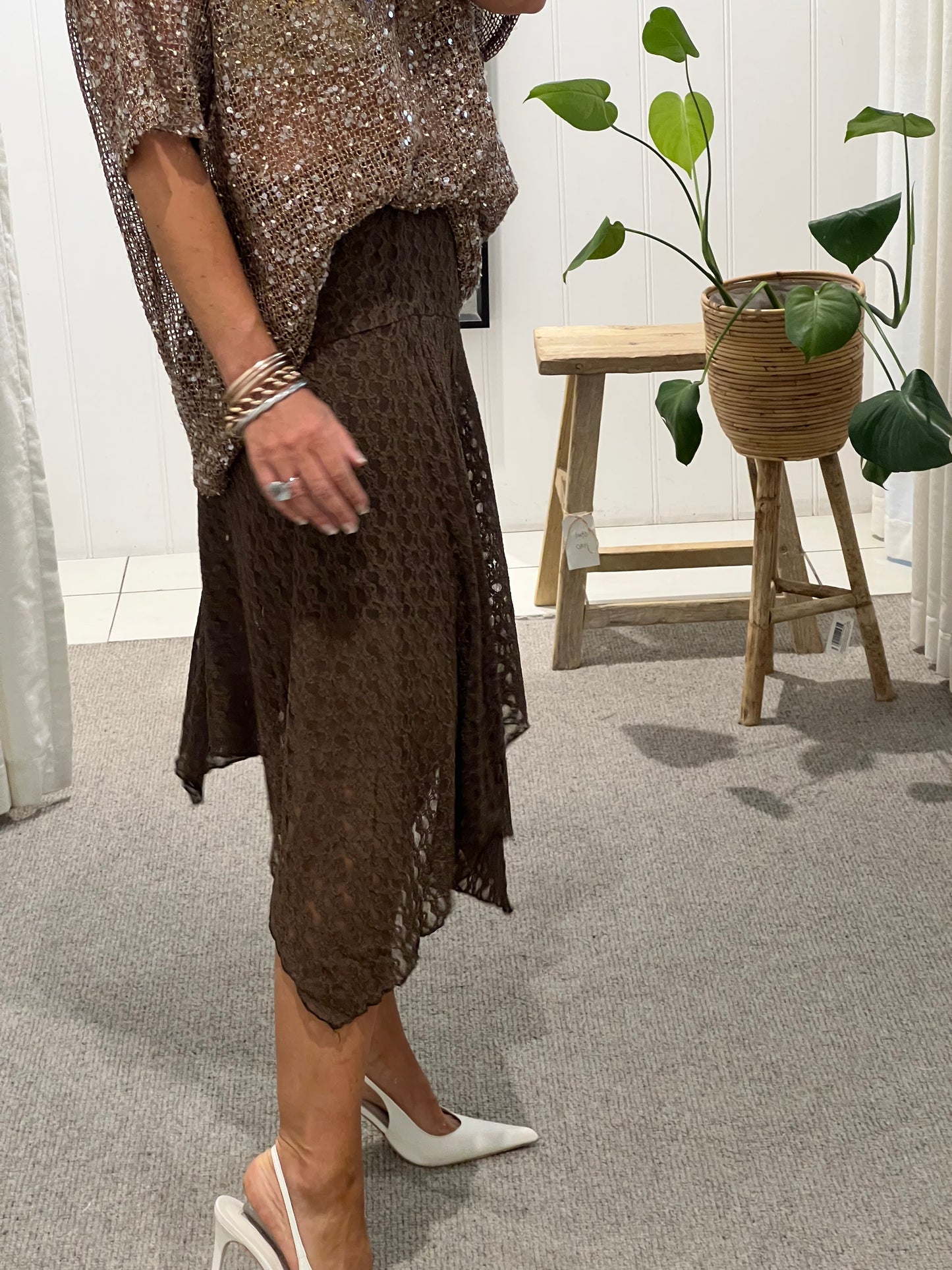 Lace Skirt - Brown
