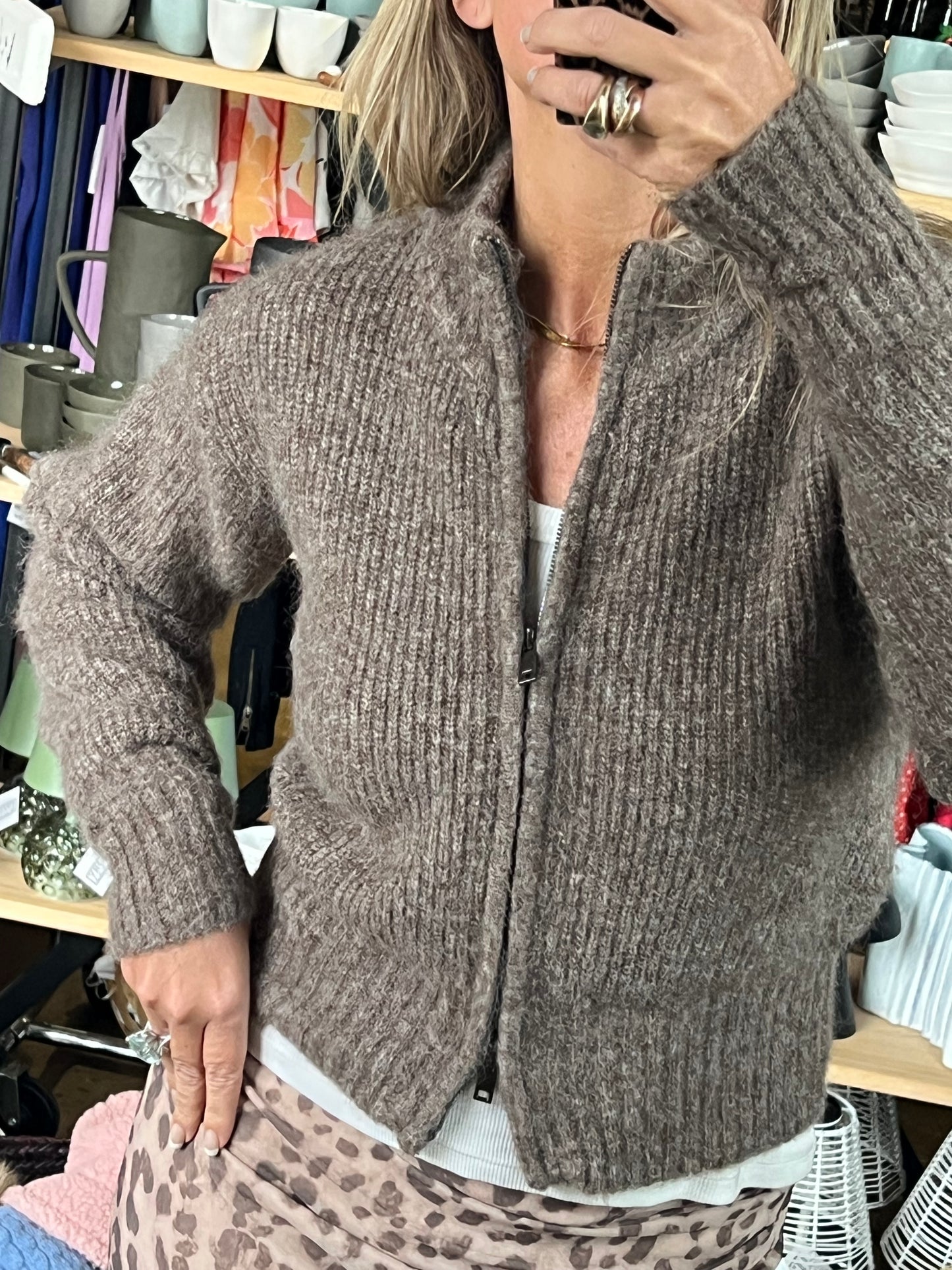 Zip Knit - cinnamon
