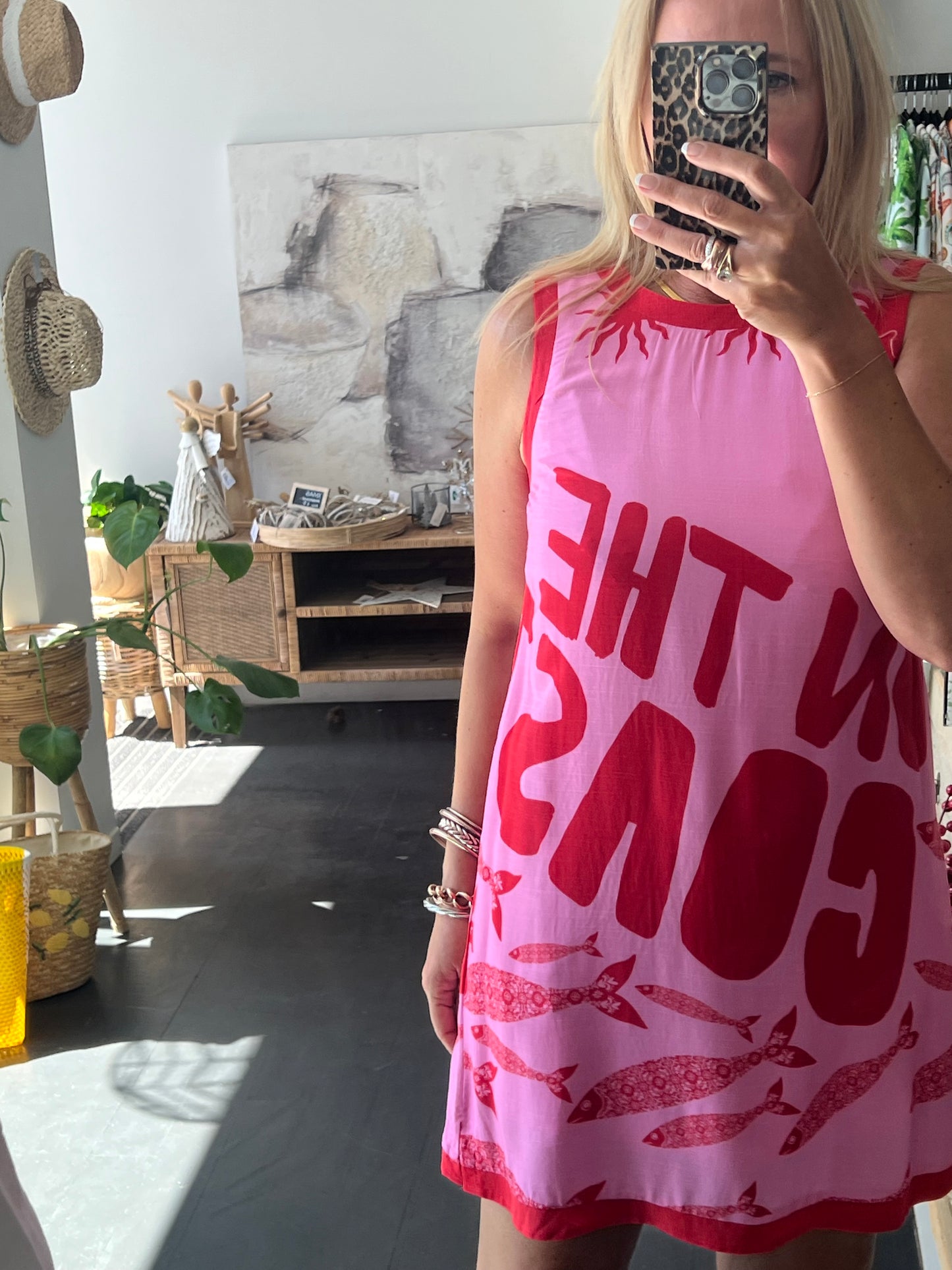 Sleeveless Shift  Dress - sardine coast