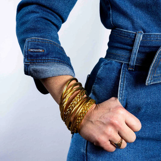Authentic Buddhist Bangles from Paris - gold