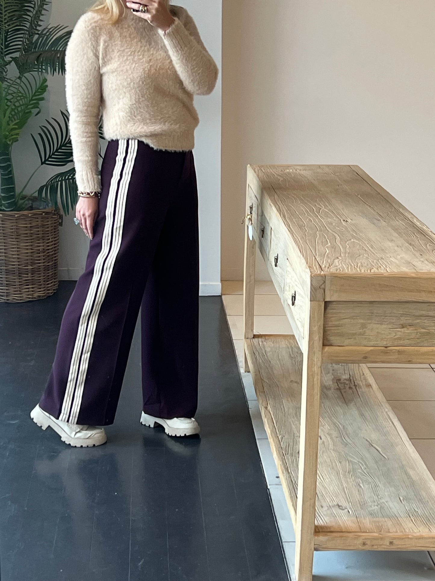 Madison Ave Racer Pant - plum